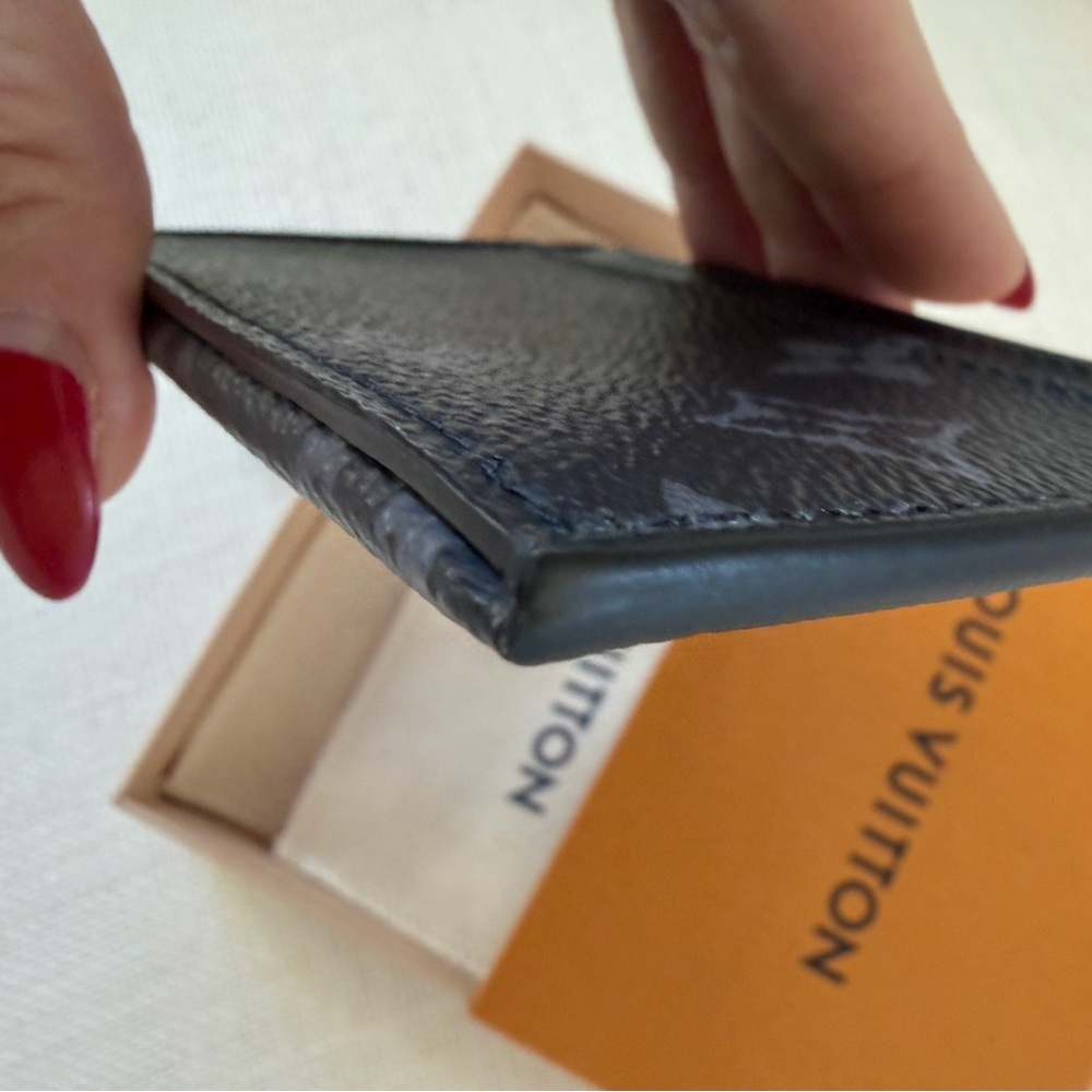 Louis Vuitton Monogram Eclipse Compact Coin Card Holder Wallet M82253 RFID CHIP - Picture 5 of 13